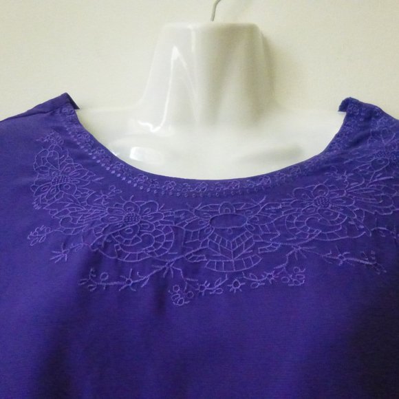 Cato Blouse T-Shirt Top Size M Short Sleeve Loose - Picture 3 of 5